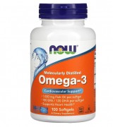 效期至2026/01月 NOW Foods 天然深海魚油 Omega-3 ( EPA 180mg / DHA 120mg) --* 100 粒