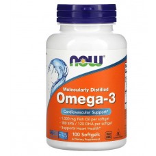 效期至2026/01月 NOW Foods 天然深海魚油 Omega-3 ( EPA 180mg / DHA 120mg) --* 100 粒