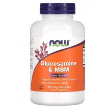 NOW Foods 葡萄糖胺+ 軟骨素 骨骼保養複方 +MSM *180顆素食膠囊 - Glucosamine & Chondroitin with MSM 葡萄糖氨