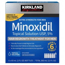 **最新裝**Kirkland ® Signature 5% 男仕強效生髮水 5%-- (60ml*6瓶裝) - Minoxidil Hair Regrowth Treatment for Men