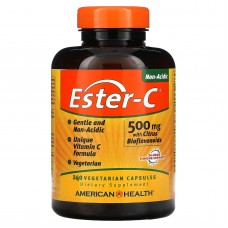  American Health  酯化維他命C  Ester-C  500 mg* 240顆素食膠囊   含: 鈣  柑橘生物類黃酮