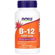 NOW Foods 維他命B12 -- 1000 mcg* 250 錠 -- 維生素B 12  Vitamin B-12