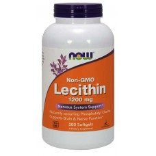 Now Foods 天然濃縮大豆卵磷脂-- 1200 mg*200粒 ~ Lecithin 非基因改造