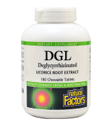  Natural Factors  DGL  甘草根萃取物 *180錠 - Deglycyrrhizinated Licorice Root Extract 護胃/護腸壁