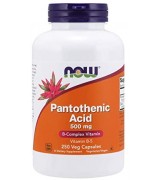 NOW Foods 泛酸 維他命B 5 -- 500mg*250顆 -- Pantothenic Acid 維生素B5