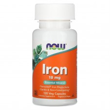  Now Foods 鐵--18mg*120顆素食膠囊 -- Iron 