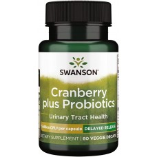 **2022/12月製造有效期2年** swanson  蔓越莓 + 益生菌  *60顆 - Cranberry Plus Probiotics