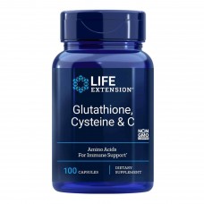 Life Extension 美白複方 穀胱甘肽 + 半胱氨酸 + 維他命C-- *100顆素食膠囊 - Glutathione, Cysteine & C