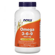 NOW Foods omega 369 - 1000 mg*250粒- 含:亞麻籽油、亞麻籽油、黑加侖、魚油 Omega 3-6-9