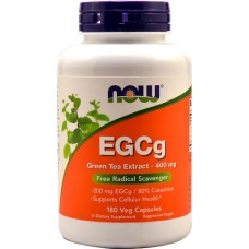 NOW Foods EGCG 綠茶萃取-- 400mg*180顆素食膠囊 無咖啡因 - EGCg, Green Tea Extract