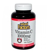 Natural Factors 長效緩釋型 維生素 / 維他命C -- 1000 mg*180 錠含: 柑橘生物類黃酮 --  Vitamin C, Time Release