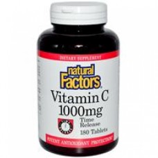 Natural Factors 長效緩釋型 維生素 / 維他命C -- 1000 mg*180 錠含: 柑橘生物類黃酮 --  Vitamin C, Time Release