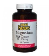  Natural Factors 檸檬酸鎂 -- 150 mg*180 顆 -- Magnesium Citrate