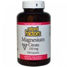  Natural Factors 檸檬酸鎂 -- 150 mg*180 顆 -- Magnesium Citrate